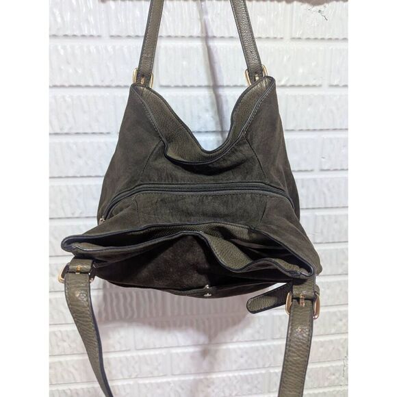 Sondra Roberts Women's Green Suede-Look Shoulder Bag - Picture 5 of 8